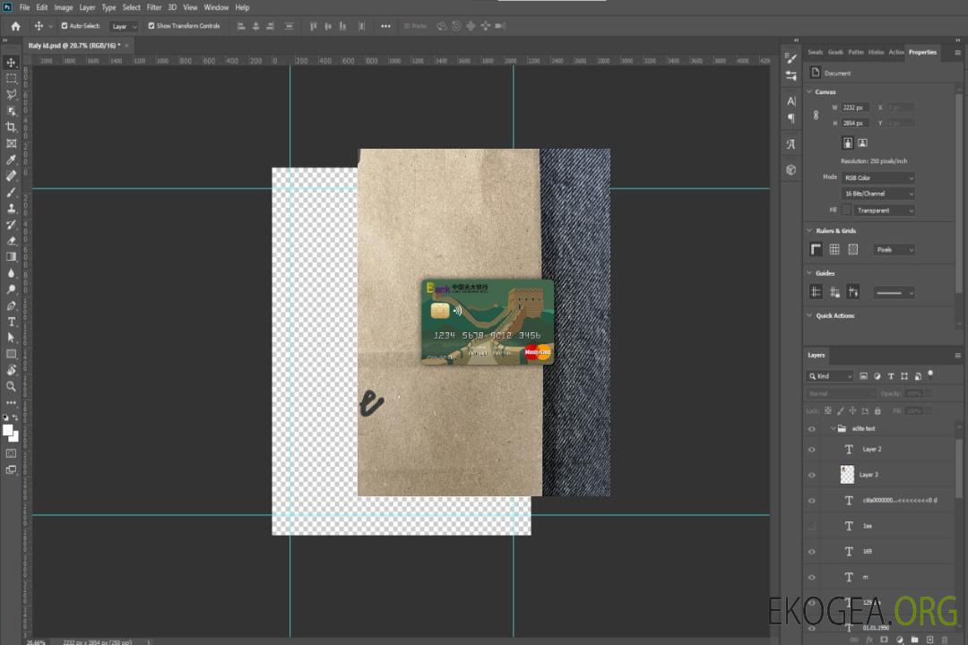 Chine Everbright banque mastercard photolook recto template Chine Everbright banque mastercard photolook recto template